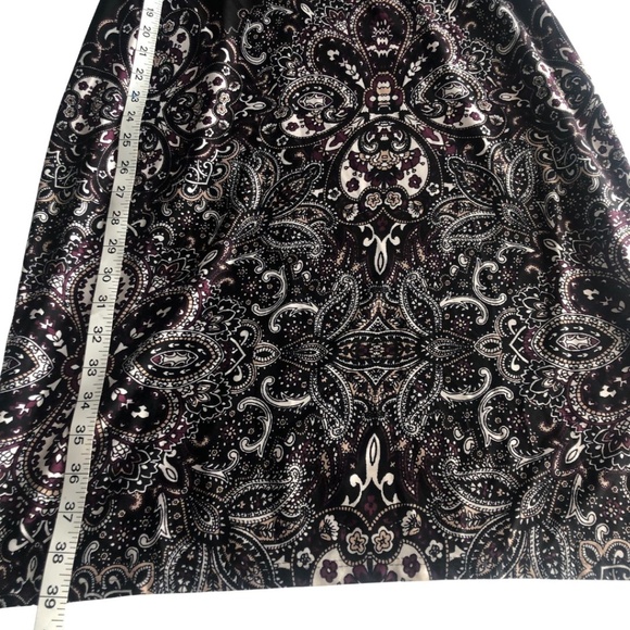 🖤 Lori M Collection Black Paisley Print Dress | Size M | Made in Canada - Picture 8 of 13